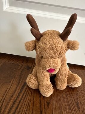 Jellycat Romi Plush Reindeer Stuffed Animal Toy - Tan with Brown Antlers